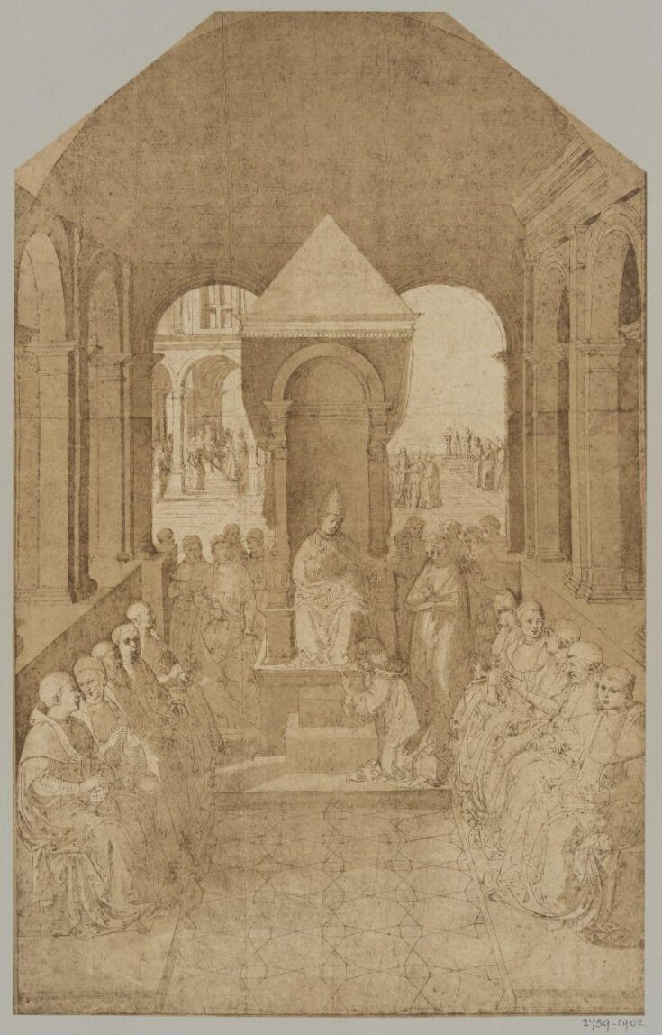 Aeneas Sylvius doing homage to Pope Eugenius IV top image