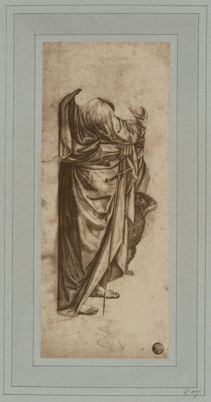 Study for the drapery of St. Paul for the painting of St. Cecilia in the Academy of Bologna top image