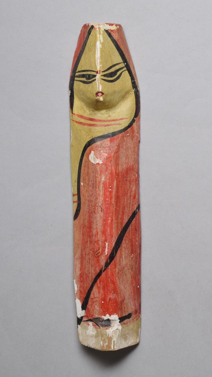 Wooden female figure top image