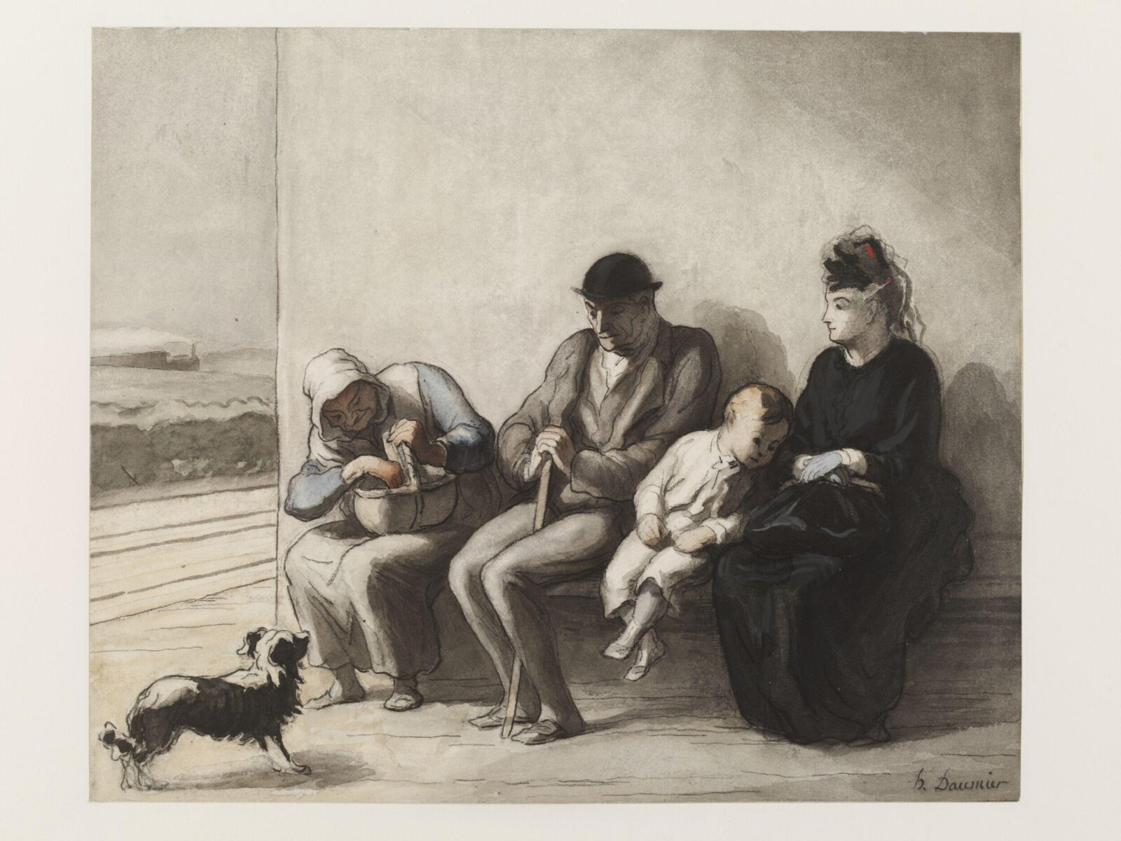 L’attente à la gare, Honoré Daumier, 1865-1866