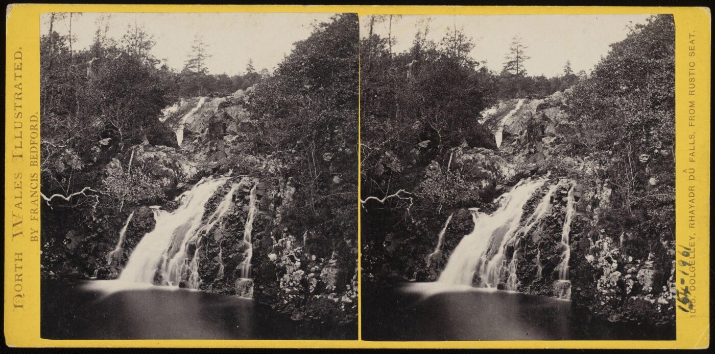 Francis Bedford, Dolgelley, Rhaeadr Ddu (or Rhayader Falls), from Rustic Seat