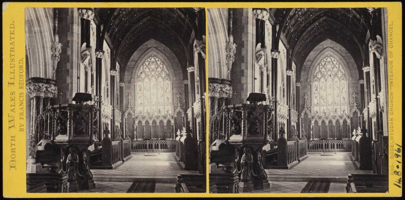 Francis Bedford, Bodelwyddan Church, interior of chancel