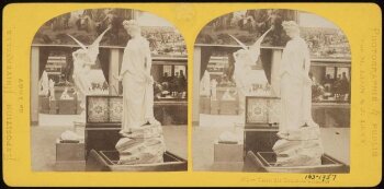 Stereoscopic photograph of the fine arts Italian section of the Paris International Exhibition, 1867