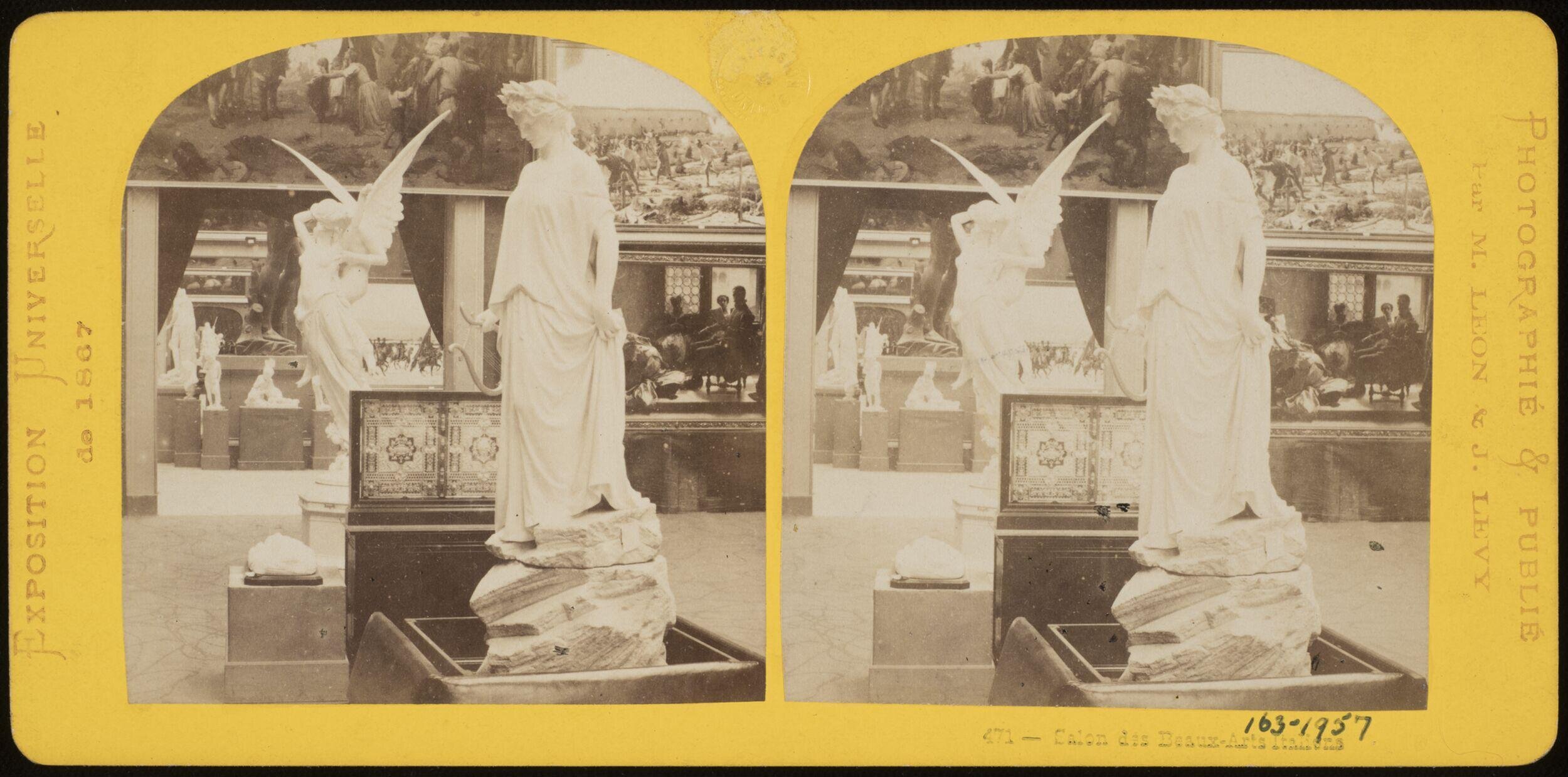 Stereoscopic photograph of the fine arts Italian section of the Paris International Exhibition, 1867