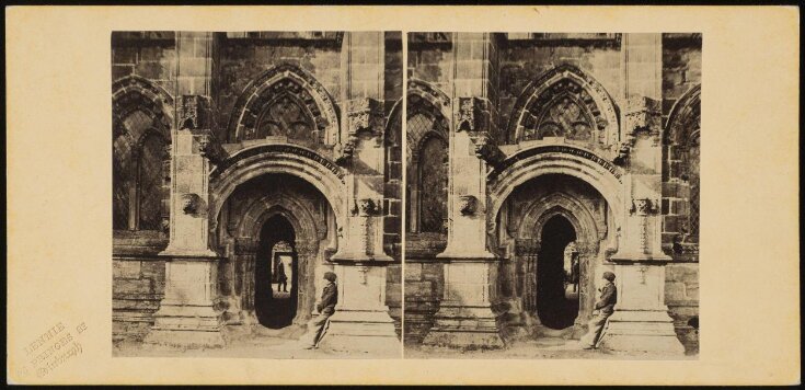 Stereoscopic photograph of Roslin (Rosslyn) Chapel top image