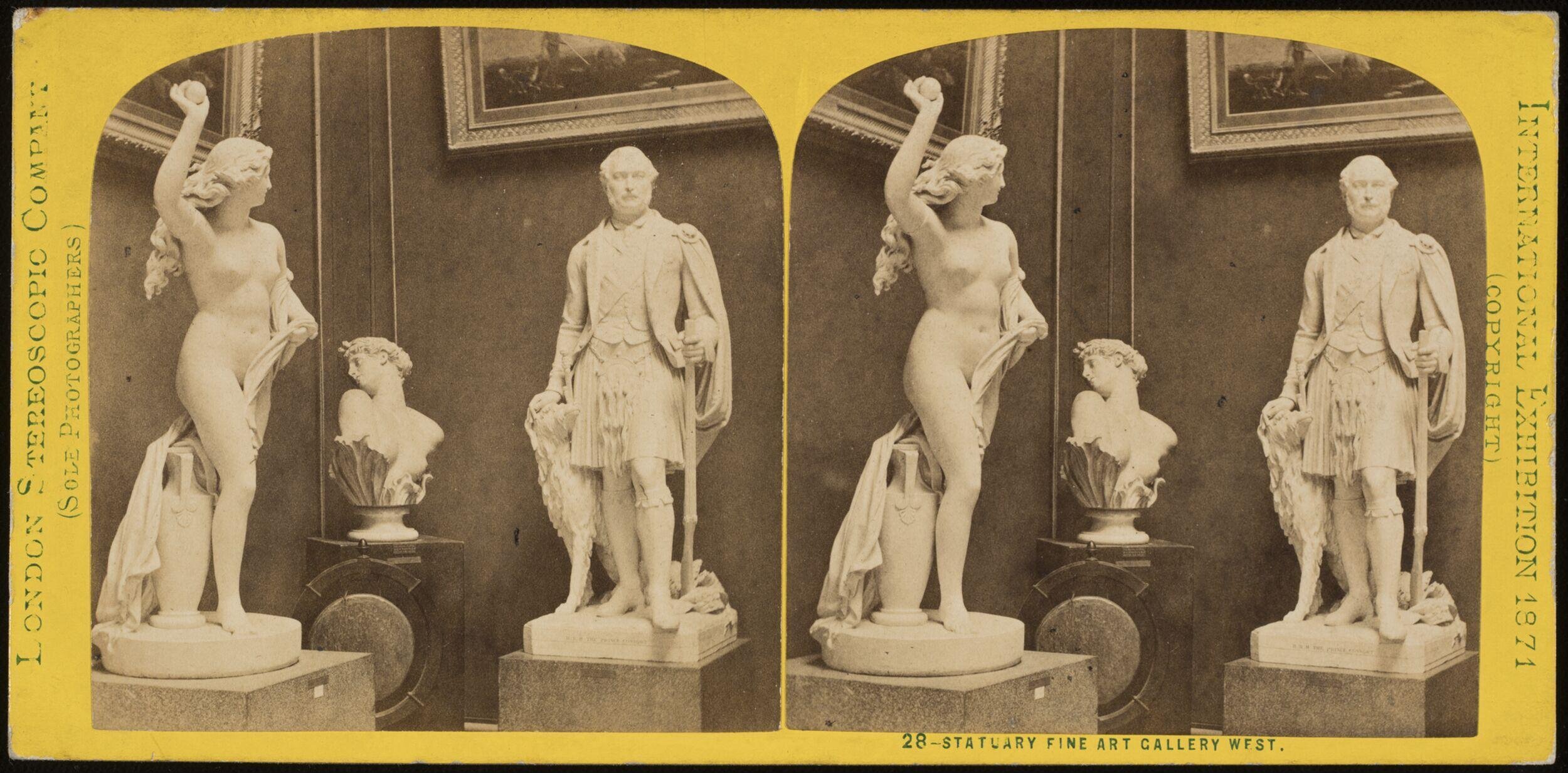 International Exhibition 1871, statuary fine art in the west gallery