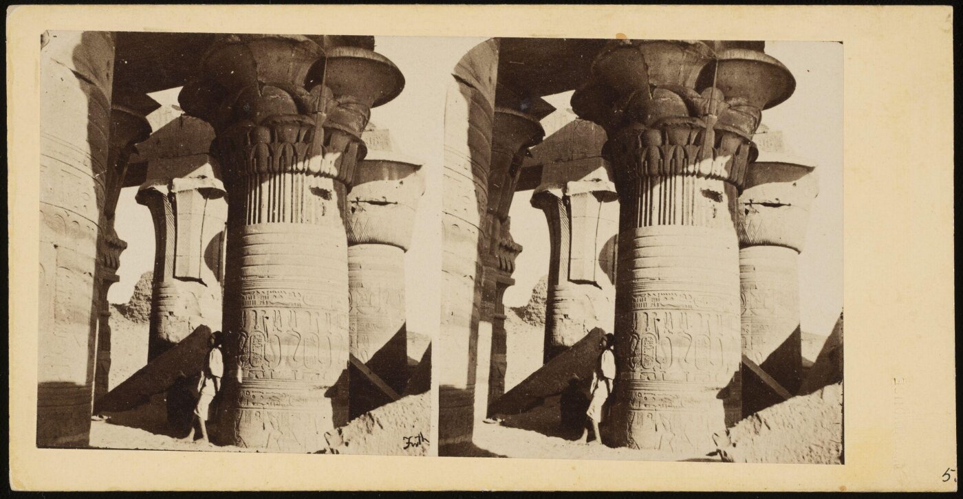Francis Frith, Stereoscopic photograph of the Temple of Kom Ombo