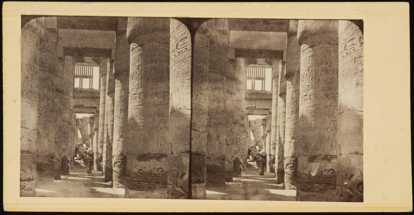Francis Frith, Stereoscopic photograph of the Temple of Karnak