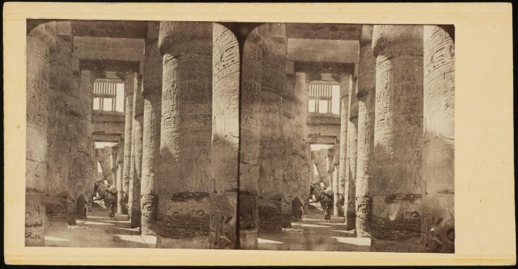 Stereoscopic photograph of the Temple of Karnak top image