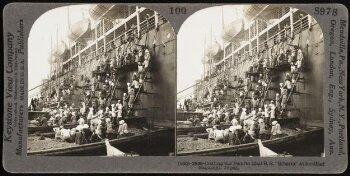 Coaling an Ocean Steamship at Nagasaki