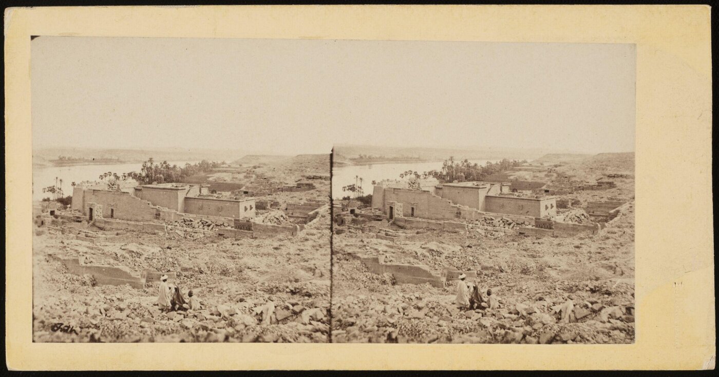 Francis Frith, Stereoscopic photograph of a view in Egypt