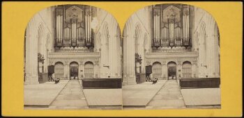 Stereoscopic photograph of Bath Abbey