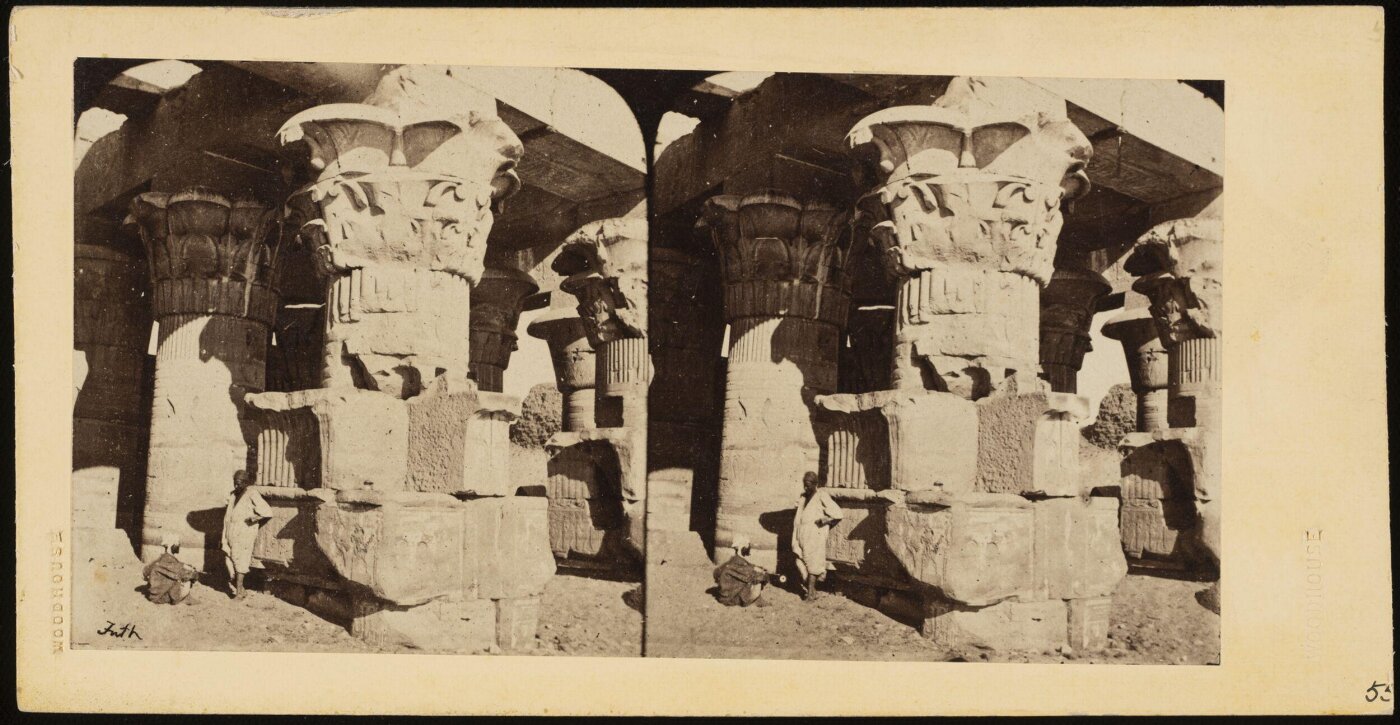Francis Frith, Stereoscopic photograph of the Temple of Kom Ombo