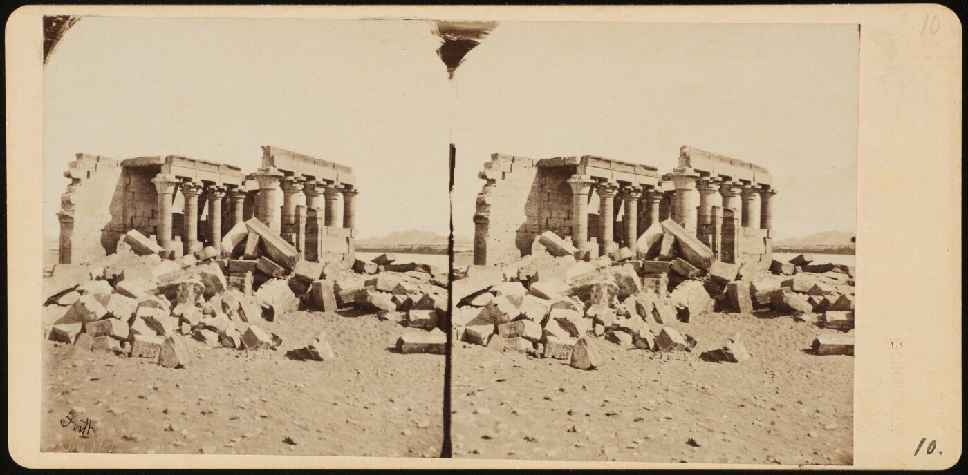 Francis Frith, Stereoscopic photograph of the Temple of Maharraka