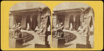 Group of statues in the central garden, 1867 International Exhibition in Paris