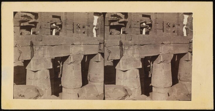 Stereoscopic photograph of Karnak in Thebes top image