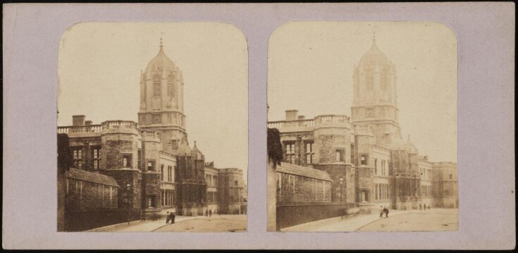 Stereoscopic photograph of Christ Church in Oxford top image