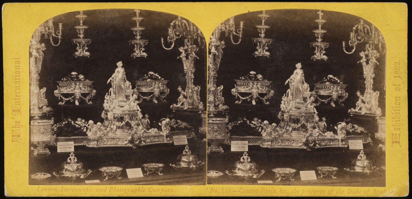 Unknown, Silverware centre piece, property of the Duke of Brabant, at the 1862 Great Exhibition