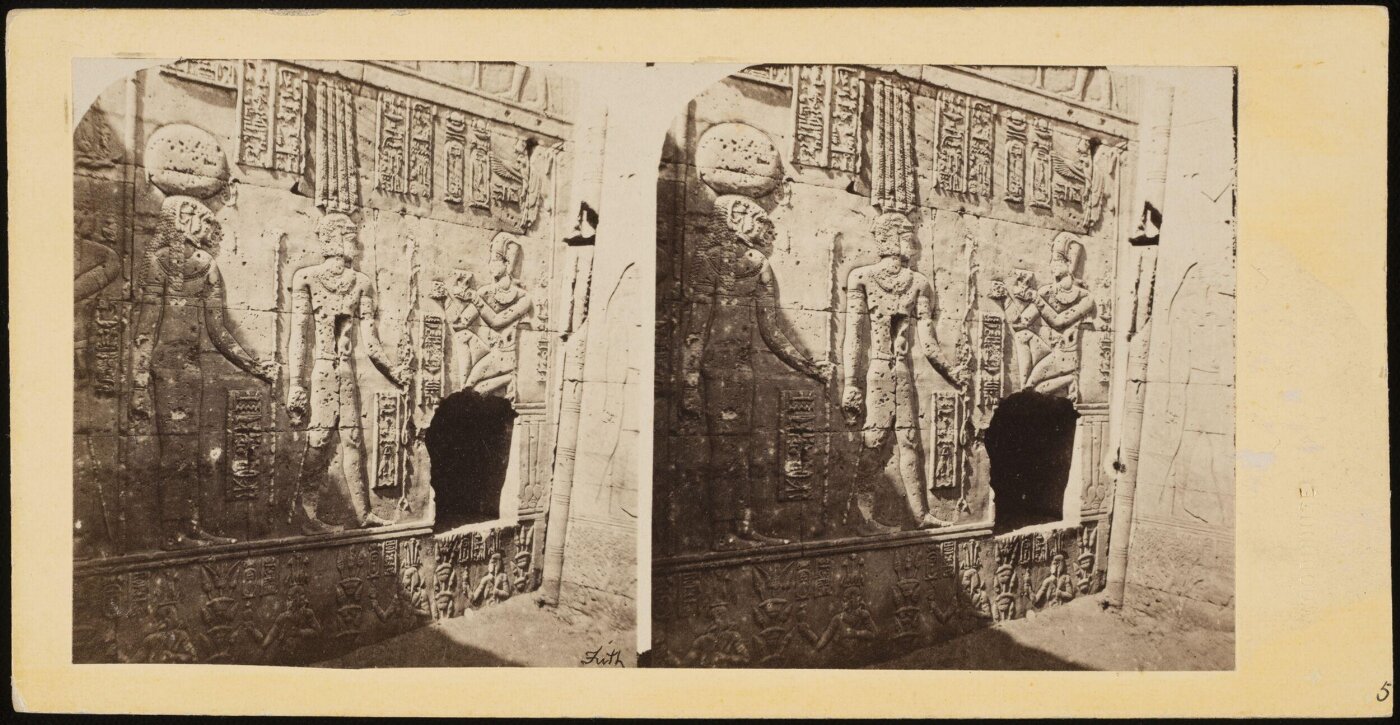 Francis Frith, Stereoscopic photograph of the Temple of Dakkeh