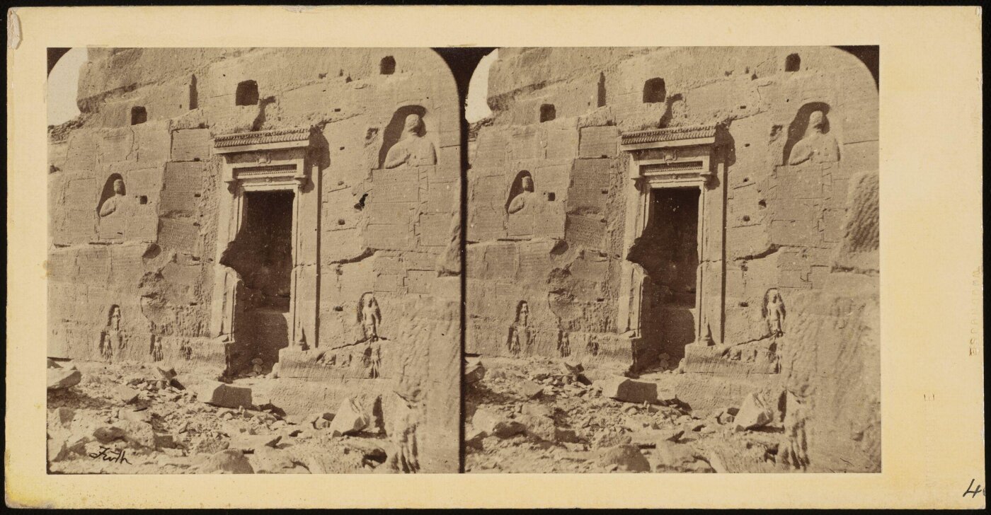Francis Frith, Stereoscopic photograph of tablets in the quarries of Karnak
