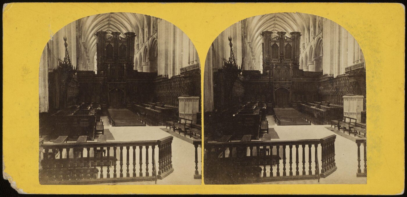 Unknown, Gloucester Cathedral, interior view of the choir looking west