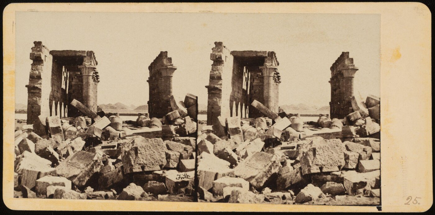 Francis Frith, Stereoscopic photograph of the Temple of Maharraka