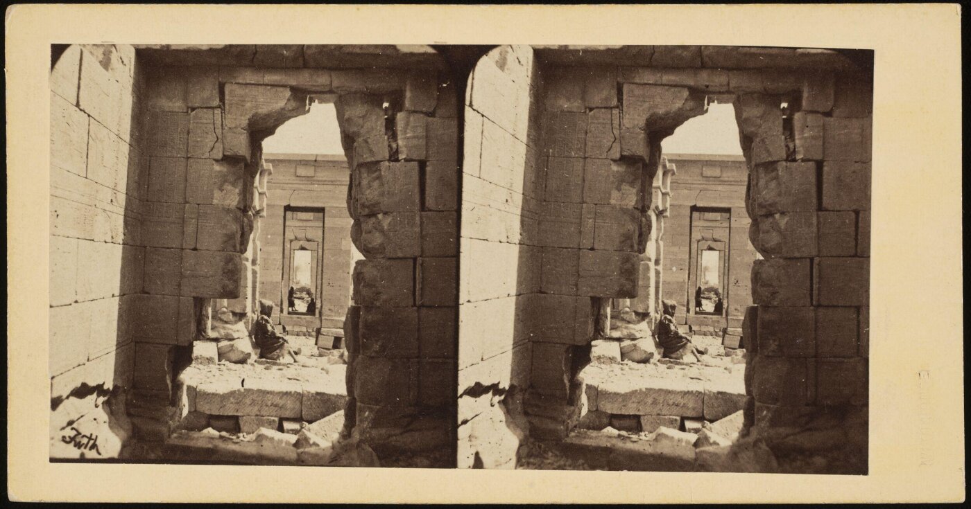 Francis Frith, Stereoscopic photograph of the Temple of Dabod