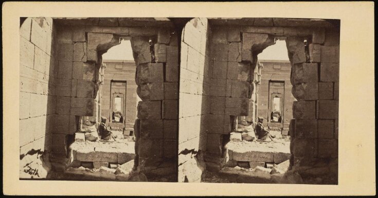 Stereoscopic photograph of the Temple of Dabod top image