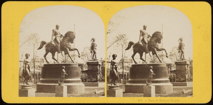 Park and Statues, Belgian Section (1867) by Gustave Lévy