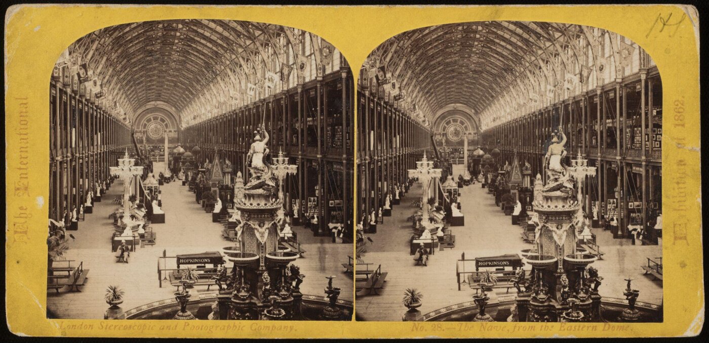 Unknown, The nave from the Eastern Dome at the 1862 Great Exhibition
