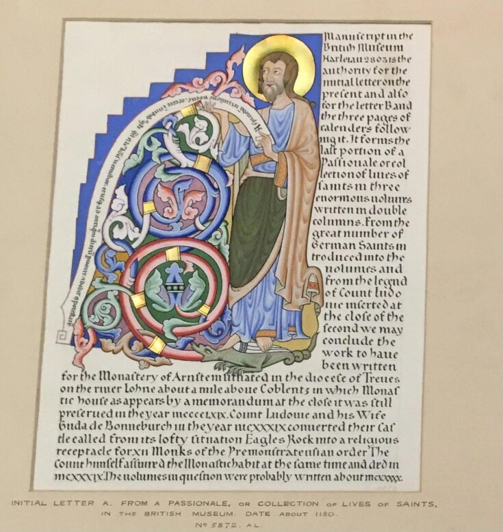 Facsimile copy of a historiated initial from the Worms Bible top image