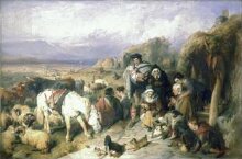 The Drover's Departure: A Scene in the Grampians thumbnail 1