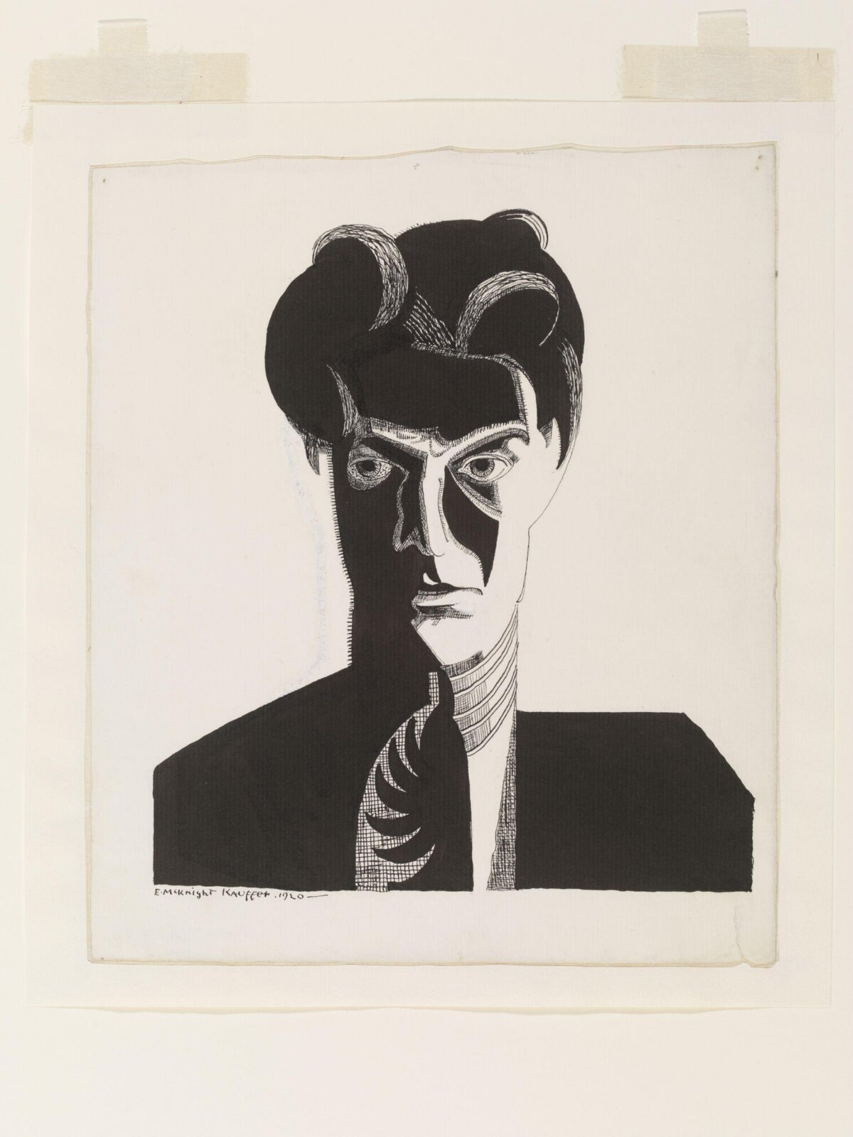 Self portrait, Edward McKnight Kauffer, 1920