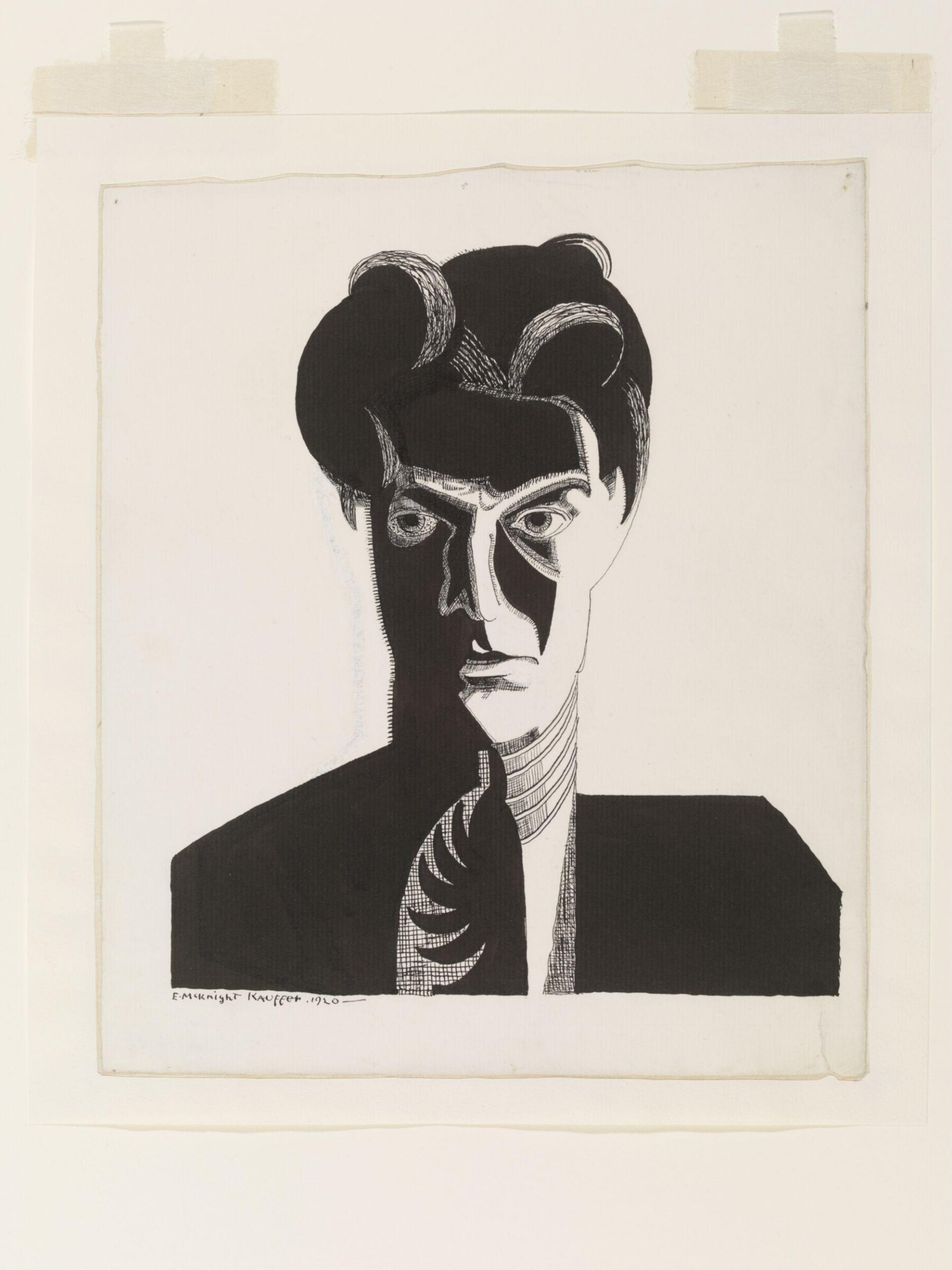 Self portrait, Edward McKnight Kauffer, 1920