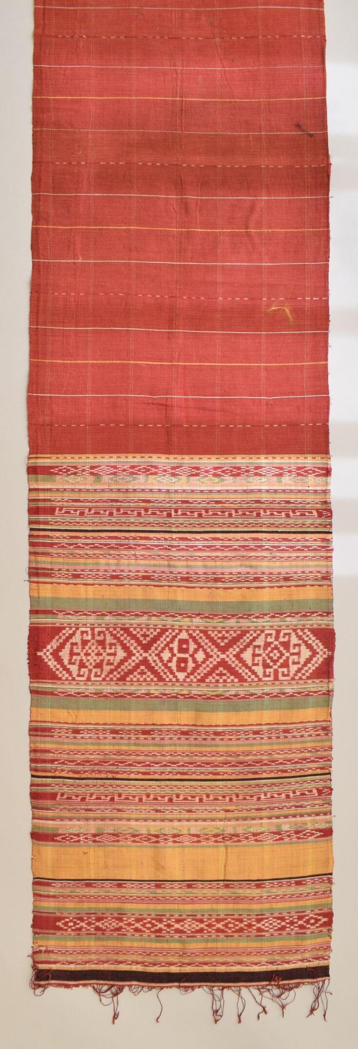 Two Parts of a Shan Weft-Ikat Cloth top image