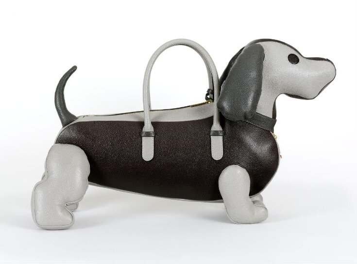 Thom Browne Hector Dog-Shaped Pebbled Leather Bag  Black duffle bag,  Leather duffle bag, Mens leather bag