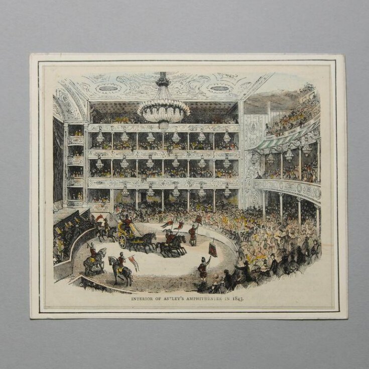 Interior of Astley's Amphitheatre in 1843 top image