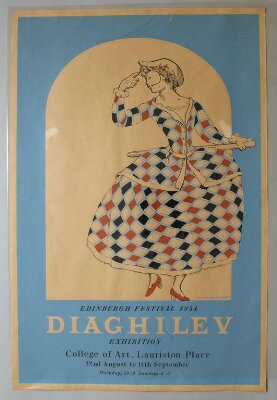 Poster advertising the exhibition <i>Diaghilev</i>, Edinburgh 1954