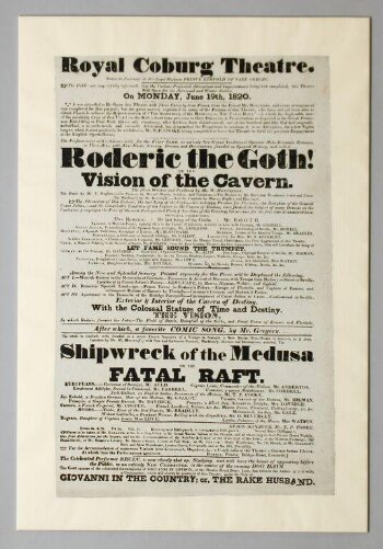 Roderic the Goth!; or, the Vision of the Cavern and The Shipwreck of the Medusa; or, the Fatal Raft