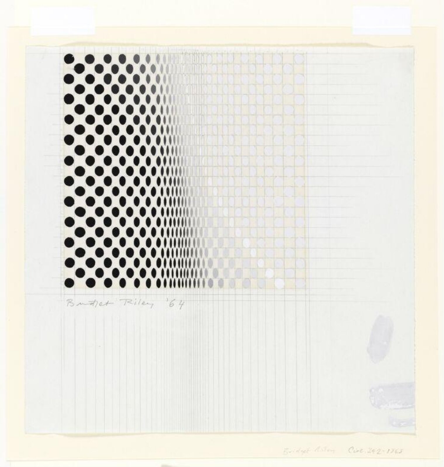 Study for the painting 'Pause', Bridget Riley, 1964