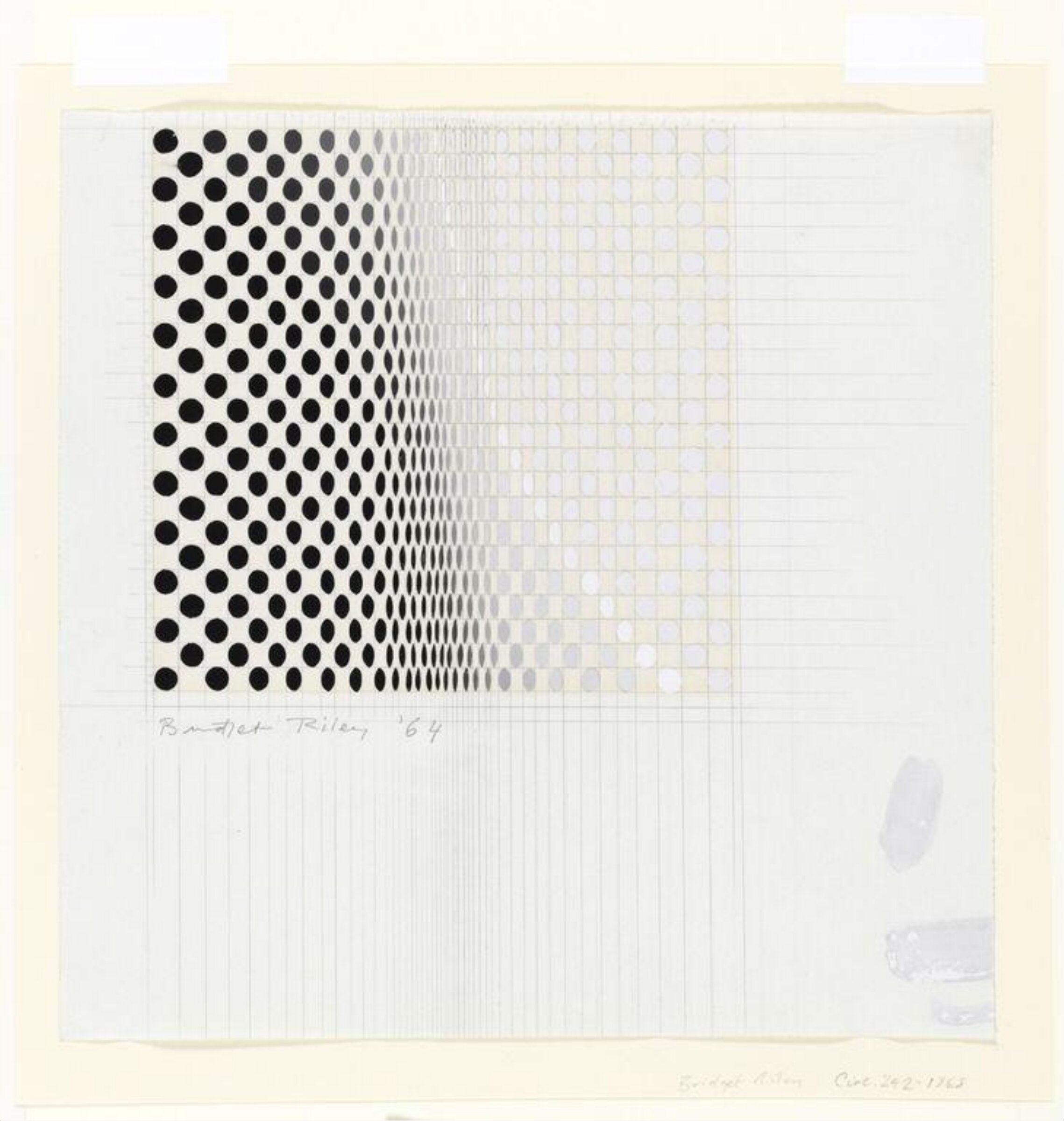 Study for the painting 'Pause', Bridget Riley, 1964