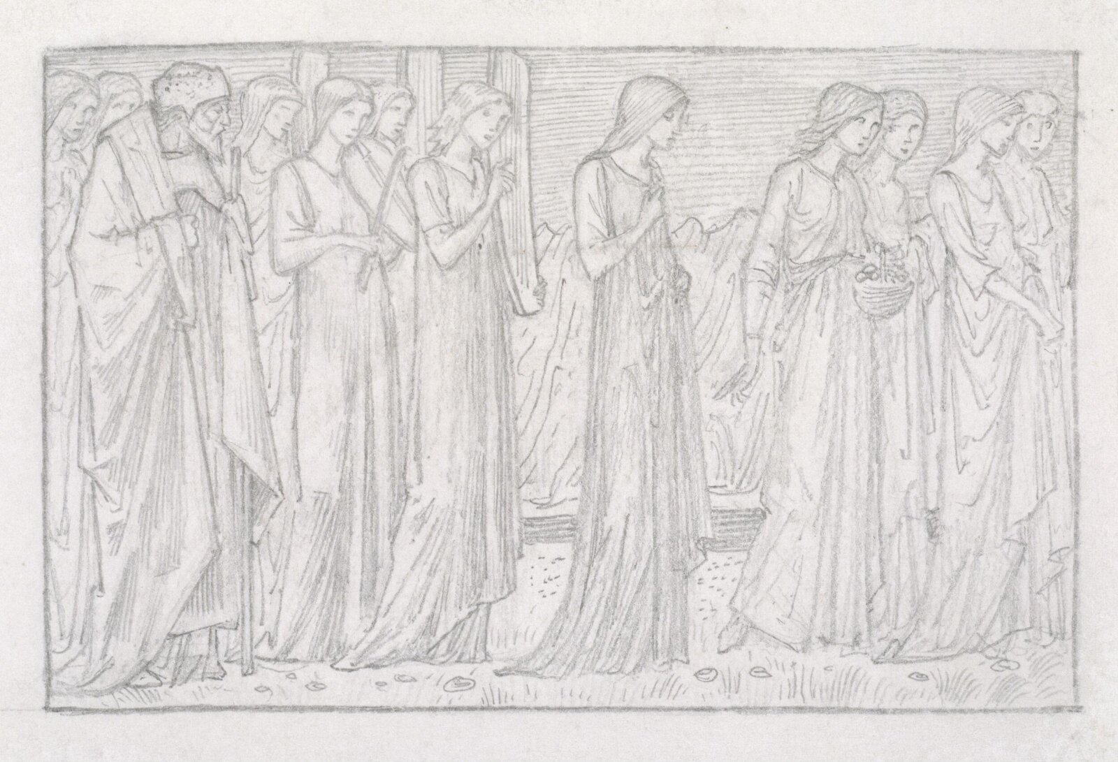 Drawing, Edward Coley Burne-Jones, ca. 1866
