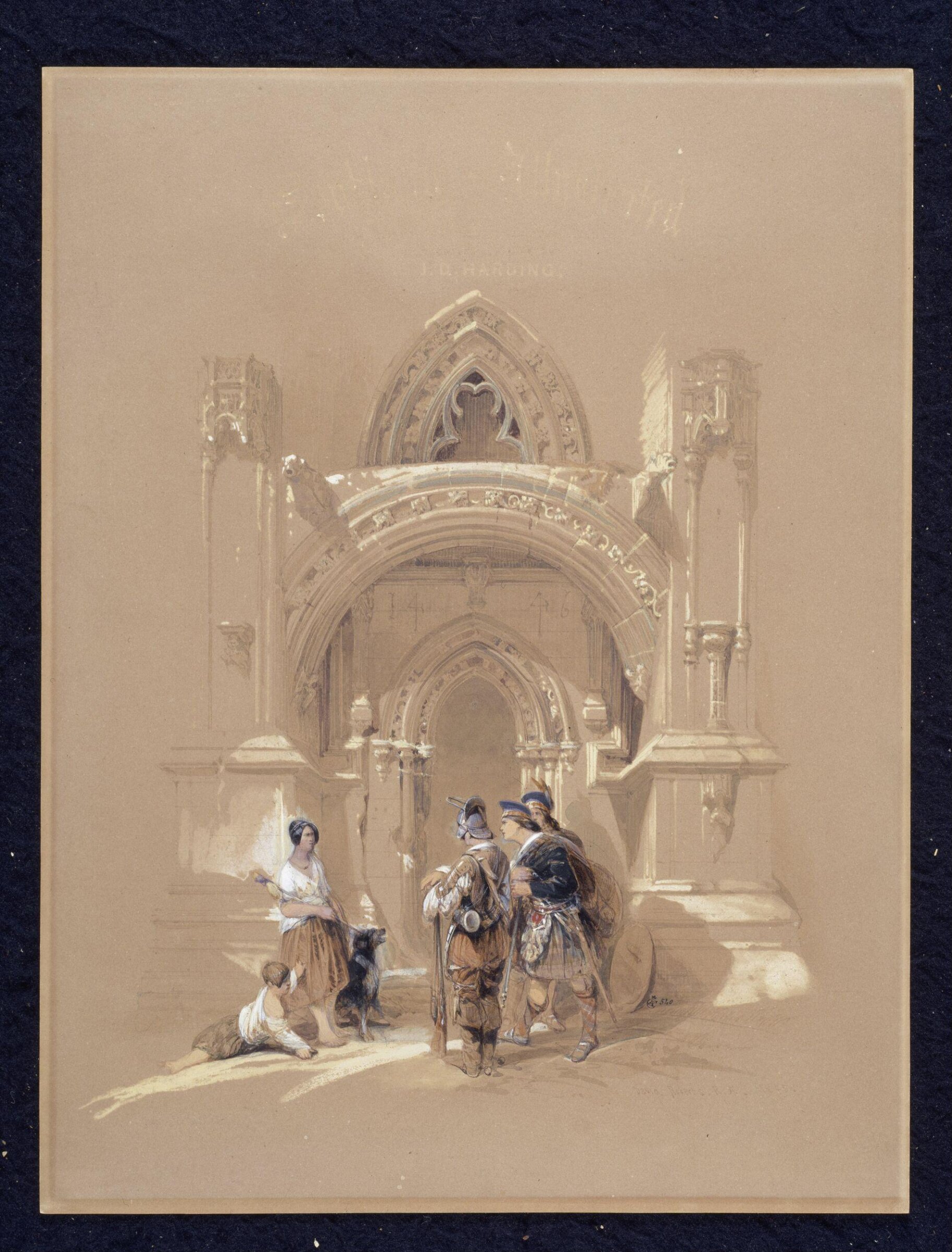 The Porch at Roslin, near Edinburgh, David Roberts, 1845