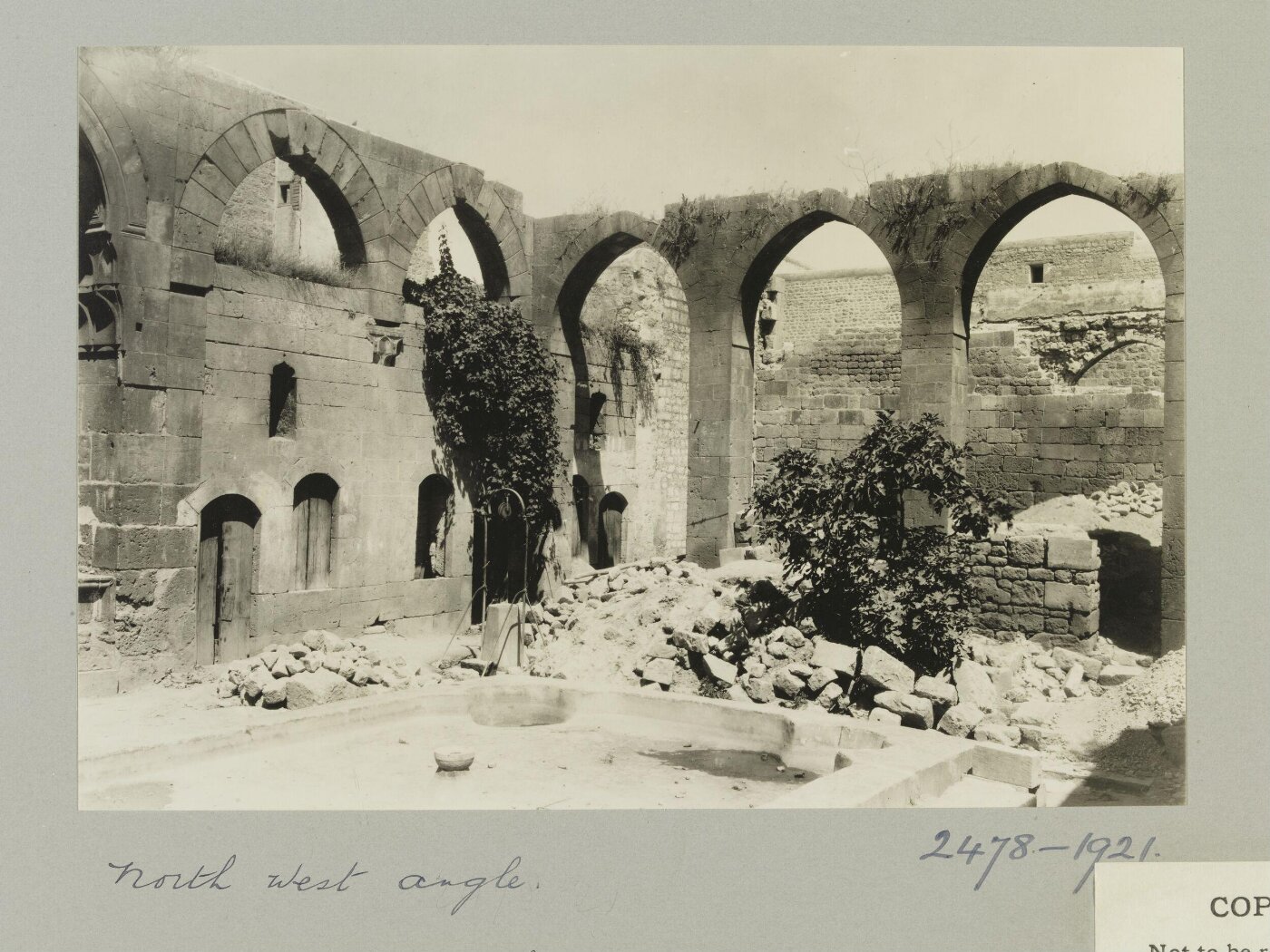 K.A.C. Creswell, The Courtyard of the Madrasa al-Sharafiyya, Aleppo