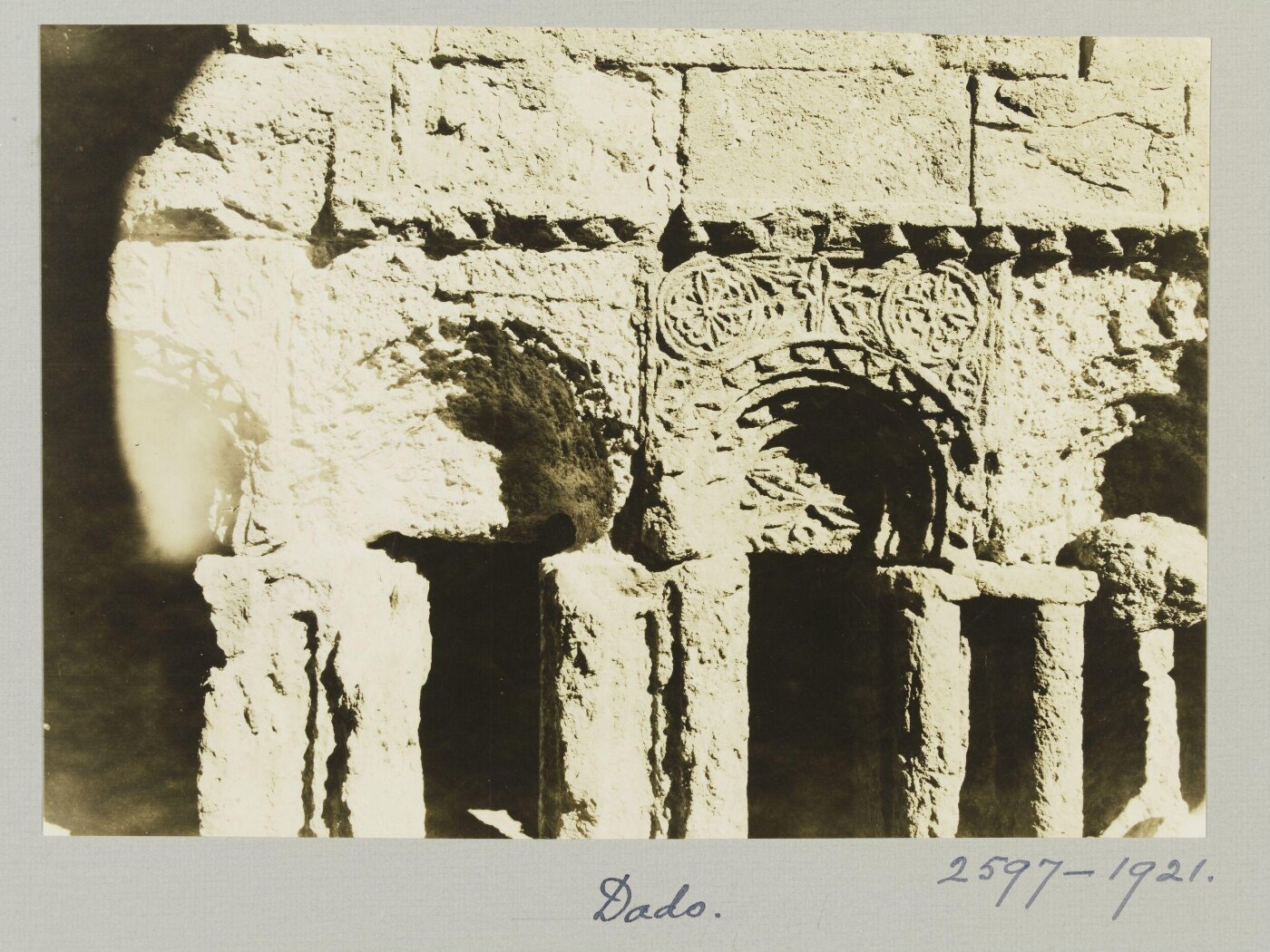K.A.C. Creswell, Detail from North Iwan in Audience Hall, Amman Citadel, Amman