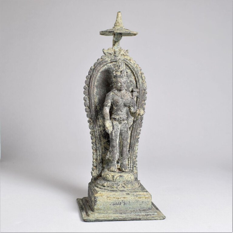 The Perfection of Wisdom goddess (Prajnaparamita), copper alloy, Indonesia, 8th or 9th century at the Victoria and Albert Museum