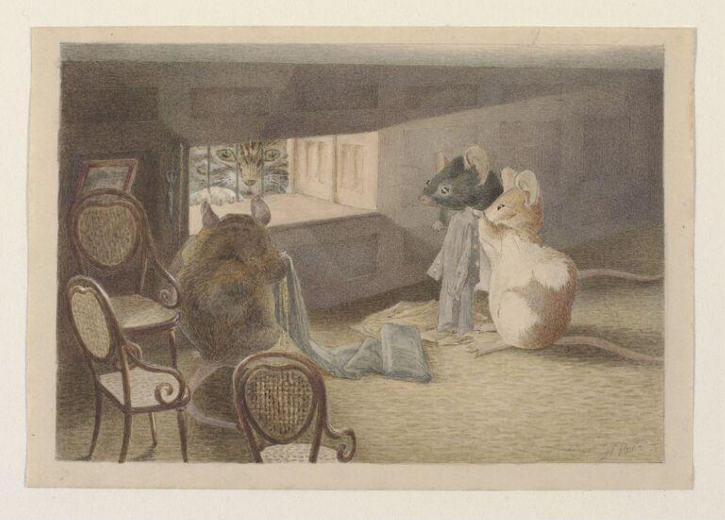 'Making coats for Gentlemen', Beatrix Potter, ca. 1892