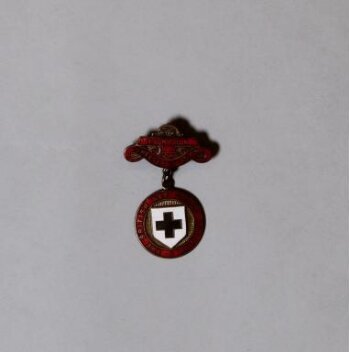 British Red Cross Society badge, belonging to Mrs Gabrielle Enthoven