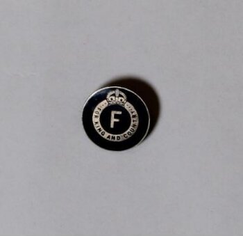 British Union of Fascists badge, 1930s, belonging to Mrs Gabrielle Enthoven