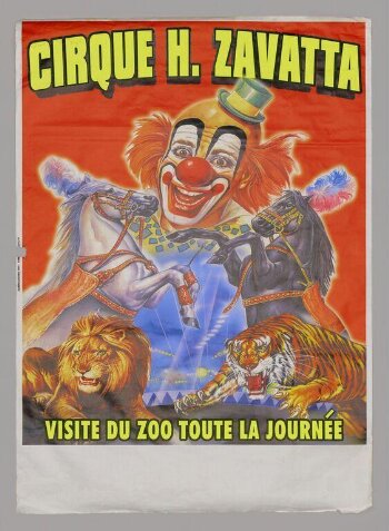 Poster advertising Cirque H. Zavatta and menagerie, ca.2010